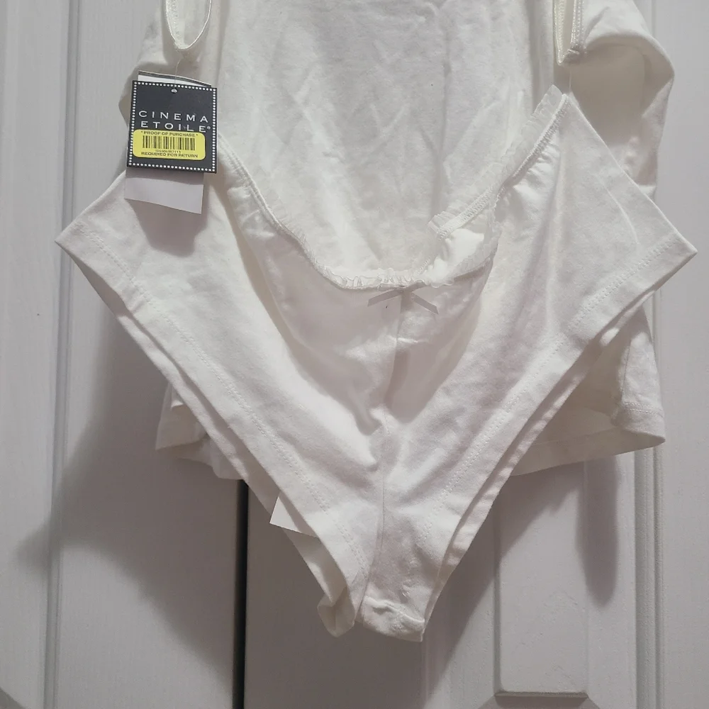 Cinema Etoile Bridal Set Cami & Boyshort Size M Medium Bride Wedding Ruffle NWT - Picture 11 of 16
